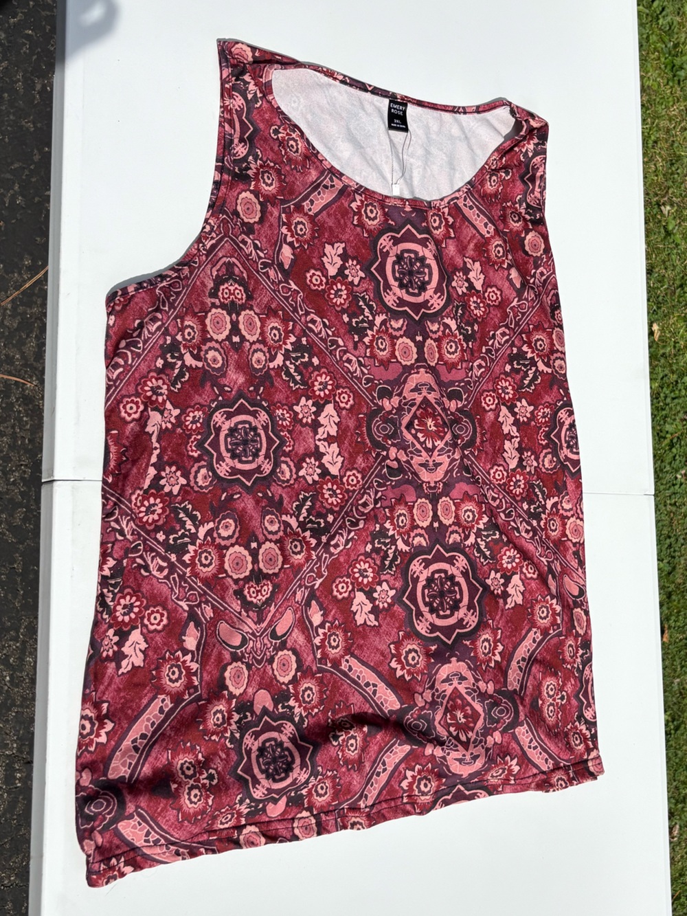 Eddie Bauer Women's Rust Floral Tank Top